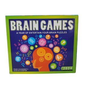 Brain Games Calendar 2024 6x5" Daily Desktop Calendar New Page Every Day Ink NEW